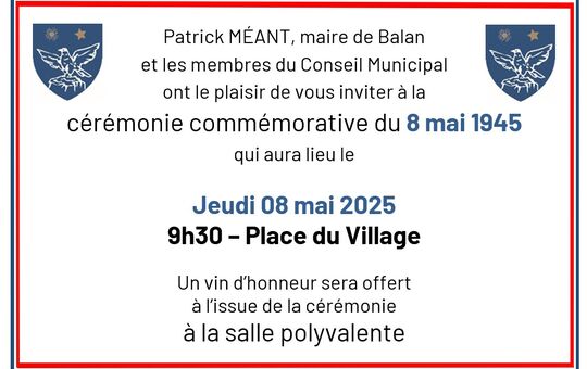 Cérémonie du 08 mai
